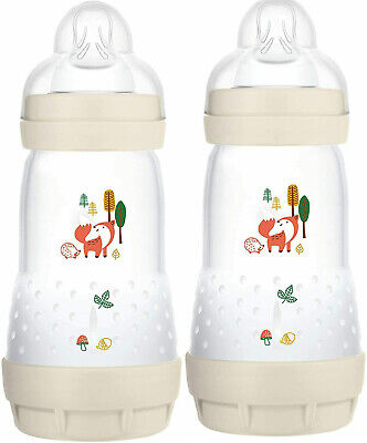 MAM Easy Start Anti-Colic Elements Baby Bottle Set Of 2 (260 Ml), Milk FOX X 2  • 12.99£