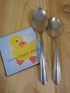 Vintage Flatware Lot of 2 Soup Spoon n Table Spoon NST23 National Stainless USA - Picture 1 of 4