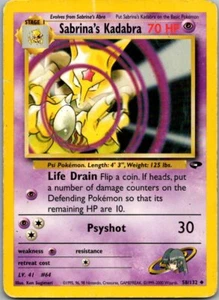 Pokemon Karte Sabrina's Kadabra 58/132 Gym Challenge Englisch - Bild 1 von 2