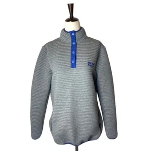 Simply Southern Sweatshirt Women Small Gray Ribbed Quarter Snap Athleisure - Picture 1 of 10