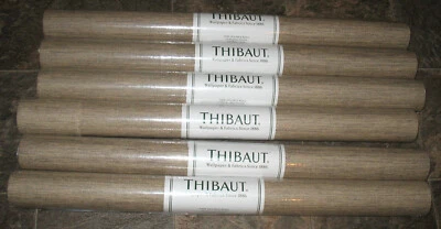 Papel tapiz Thibaut Grasscloth Resource 2 / Marrón y beige Cerdeña 839-T-3679 Foto 1 de 4