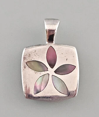 a-9225043 Silberner Perlmutt Anhänger 925er Silber 3,94 g 1,7 x 2,2 cm - Bild 1 von 4