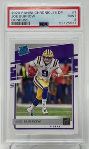 2020 Panini Chronicles Draft Picks Donruss #1 JOE BURROW PSA 9 Mint - Picture 1 of 2