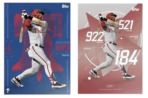 2019 TOPPS BRYCE HARPER LIMITED EDITION PHILLIES ART CARD A AND B - 2 CARD LOT - Picture 1 of 3