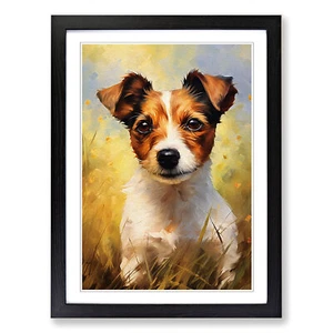 Jack Russell Impressionism Framed Canvas Wall Art Print Poster Picture - Picture 1 of 8