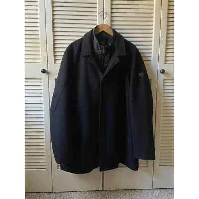 Chaqueta de lana negra Tech Tumi forro acolchado aislante cremallera completa para hombre talla XXL Foto 1 de 4