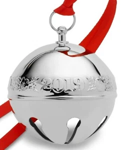 2019 Wallace 49th Anniversary Silver Plate Sleigh Bell Xmas Ornament Decoration - Picture 1 of 2