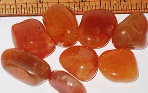 Carnelian med- Large Size Chunks - 2 PIECES Tumbled Stones Healing Crystal REIKI - Picture 1 of 4