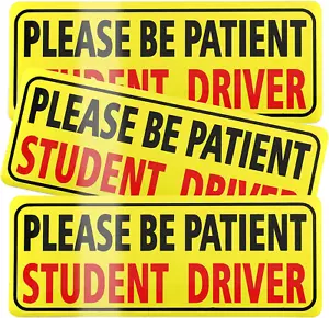 3Pcs Magnet for Car, Please Be Patient Student Driver, New Drivers Sticker Safet - Picture 1 of 12