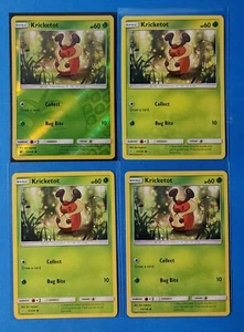 4x Kricketot 13/236 (1 reverse holo) Pokemon card SM Cosmic Eclipse common NM - Picture 1 of 1