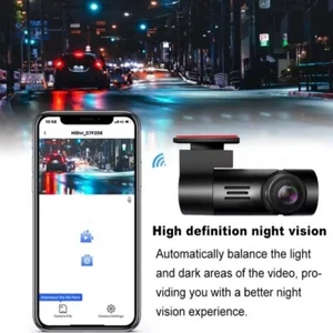 Auto Car Truck Dash Cam HD WiFi Camera Video Recorder DVR, Night Vision, App - Picture 1 of 4