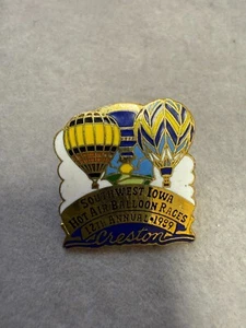 Vintage 1989 12th Annual Southwest Iowa Hot Air Balloon Races Lapel Pin 6362 - Picture 1 of 3