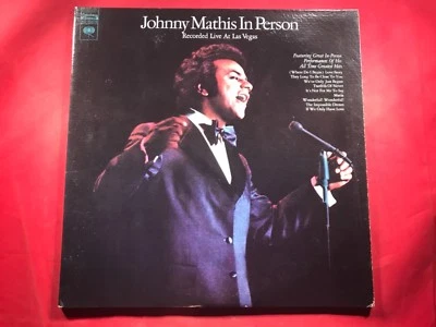 E1-81 JOHNNY MATHIS In Person Recorded LIVE At Las Vegas - KG 30979 - DOUBLE LP - Image 1 of 4