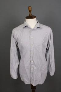 Eton Slim Fit Blue Luxury Long Sleeve Button Down Dress Shirt Size 43 / 17 / XL - Picture 1 of 15