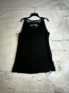 CUPSHE Women's Kaleidoscope Floral Sleeveless Mini Dress Black Size XL - Picture 1 of 7