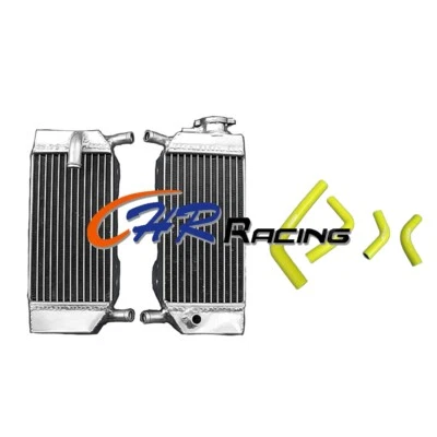 Radiador de aluminio + manguera amarilla para Honda CRF250R 2004-2009; 2004-2017 CRF250X Foto 1 de 4