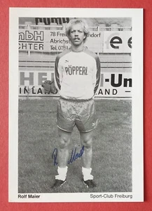 3464 Rolf Maier SC Freiburg 80er Autogrammkarte original signiert - Picture 1 of 2