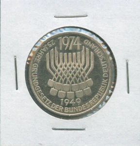 1974 Deutschland Germany - 5 Mark Deutsche Mark Proof Silver Coin BU MS - Picture 1 of 3