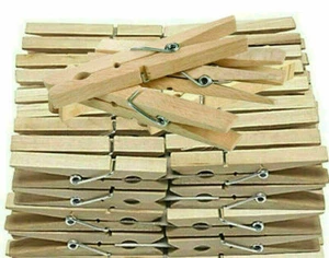 Ropa de madera clavijas línea de lavado aireador línea seca clavija de madera duradera madera dura fuerte - Imagen 1 de 9