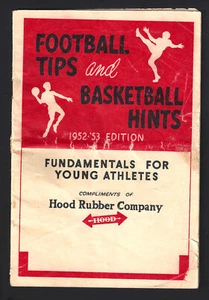 1952-53 FOOTBALL TIPS & BASKETBALL HINTS - P-F SHOES - HOOD RUBBER CO. BOOKLET - Picture 1 of 4