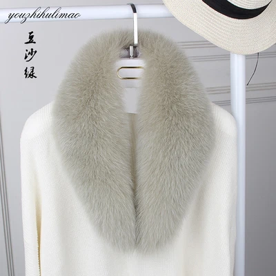 100% Genuine Real Fur Collar Womens Scarf Shawl Wrap Stole Warm Neck Warmer  - Image 1 of 4