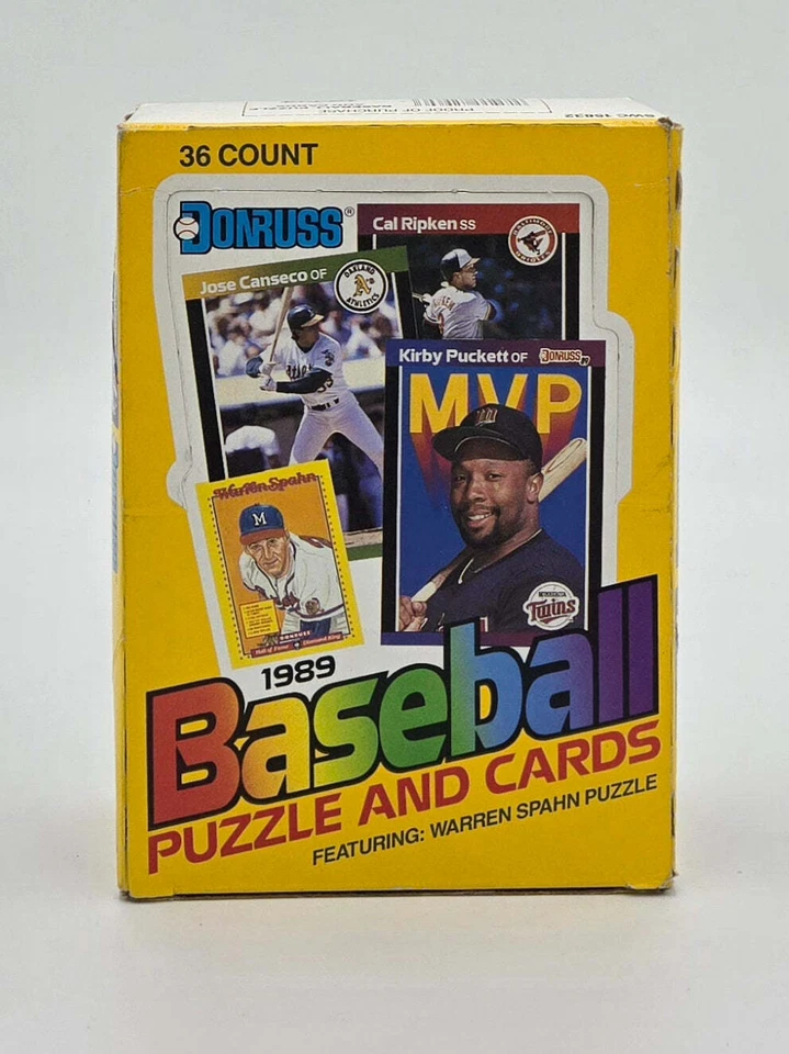 1989 Donruss Baseball Cards Wax Box (36 Packs) Possible Ken Griffey Jr Rookie - Image 1 of 2