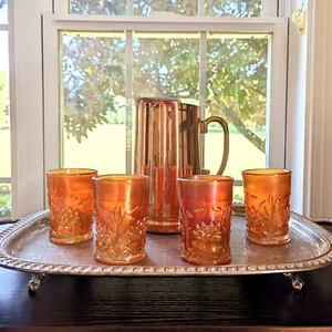 Fenton Marigold Carnival Glass Tumblers - Picture 1 of 4