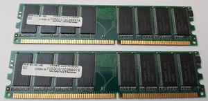 HYNIX 266 DDR-1 RAM 512 2x256mb Matched Pair Untested Clean PCB RETRO PC BUILDS - Picture 1 of 9