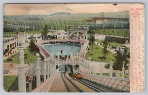 Riding the Shoots White City Syracuse NY New York 1907 UDB Postcard - Picture 1 of 2