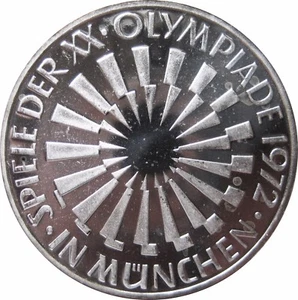 J401b 10 DM Gedenkmünze Olympia Spirale München 1972 G in PP offen 607 - Bild 1 von 2
