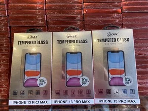 0062) 3-Pack Of iPhone 13 Pro Max VMAX 2.5D Tempered Glass Screen Protectors - Picture 1 of 1