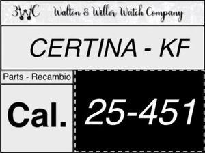 1 Pc CERTINA KF 25-451 Orig. parts GENUINE recambio New NOS KF25-451 vintage3WC - Picture 1 of 7