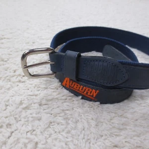 Auburn Tigers Belt Mens 44 Blue Zeppelin Football Gameday Spellout Casual - Picture 1 of 7