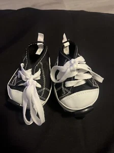 Build A Bear Workshop High Top Black Sneakers with Glitter Roller Skates - Picture 1 of 5