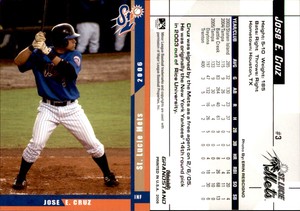 Jose E. Cruz 2006 Grandstand St. Lucie Mets #6 RC Card *AutographDen*