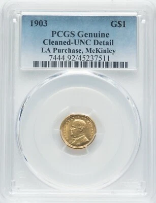 1903 Louisiana Purchase Gold Dollar - PCGS Unc Details - Super PQ Looking ! - Image 1 of 2