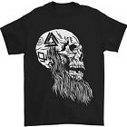 Viking Skull With Beard And Valknut Symbol Mens T-Shirt 100% Cotton