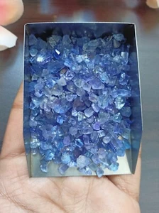 Pietra Tanzanite Grezza 25 Pezzi - Pietra Preziosa Naturale - Mini -Gioielli 3,5 - 5MM - Foto 1 di 3