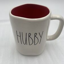 Rae Dunn Artisan Collection by Magenta Hubby With Red Inside Large Coffee Mugs