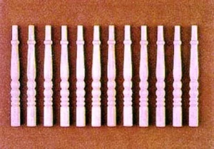 Package of 12 Miniature Turned Balusters 2 5/8" Tall - 1:12 Scale - #70201 - Picture 1 of 1