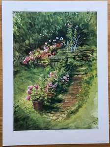 RARE Vintage 1997 Tasha Tudor MINT 12x16 inch Print called Garden Path - Picture 1 of 5