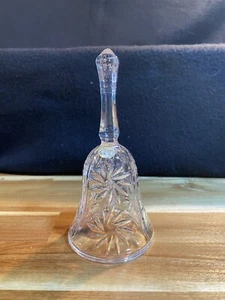 Campana transparente vintage de cristal de plomo cortada a mano mediados de siglo - Imagen 1 de 4