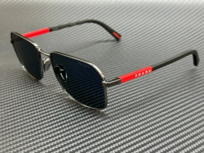 Gafas de sol para hombre PRADA LINEA ROSSA PS A51S 5AV10J azul metalizado espejo 57 mm Foto 1 de 4