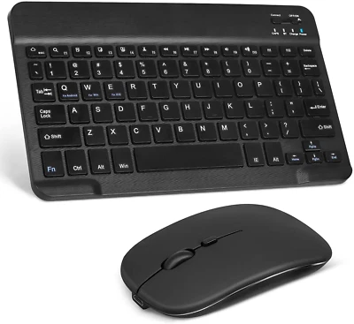 Wireless Rechargeable Bluetooth Keyboard and Mouse Combo Ultra Slim Full-Size - Image 1 of 4