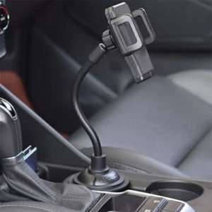 Adjustable Gooseneck Cell Phone Mount Cradle Hands-Free Universal Car Cup Holder - Photo 1 sur 12