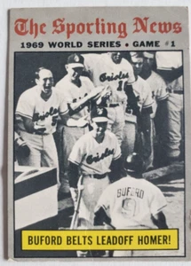 1970 TOPPS OPC O-PEE-CHEE SPORTING NEWS WORLD SERIES GAME 1 #305 P-VG CONDITION - Picture 1 of 2
