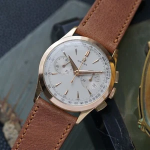 Omega Vintage Ref. 2873 Chronograph 18k Pink Gold 35 mm Manual 1956 - Picture 1 of 12