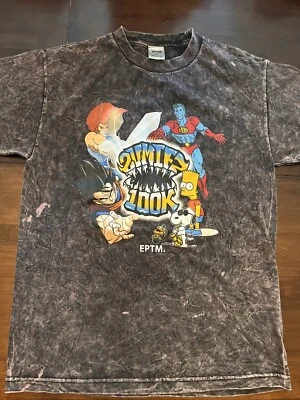 Camisa para hombre EPTM Zumiez 100K negra rosa teñida camiseta de empleado cuello redondo talla pequeña Foto 1 de 4