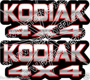 Calcomanía de gráficos Kodiak 400 450 4x4 tanque de gasolina rojo ATV quad plástico - Imagen 1 de 2