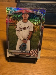 BCP-211 MOJO REFRACTOR Brayan Cortesia (1st) 2025 Bowman Chrome Prospect 1st - Picture 1 of 2